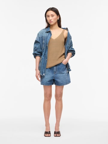 ROUGE EDIT Gebreide top in Bruin