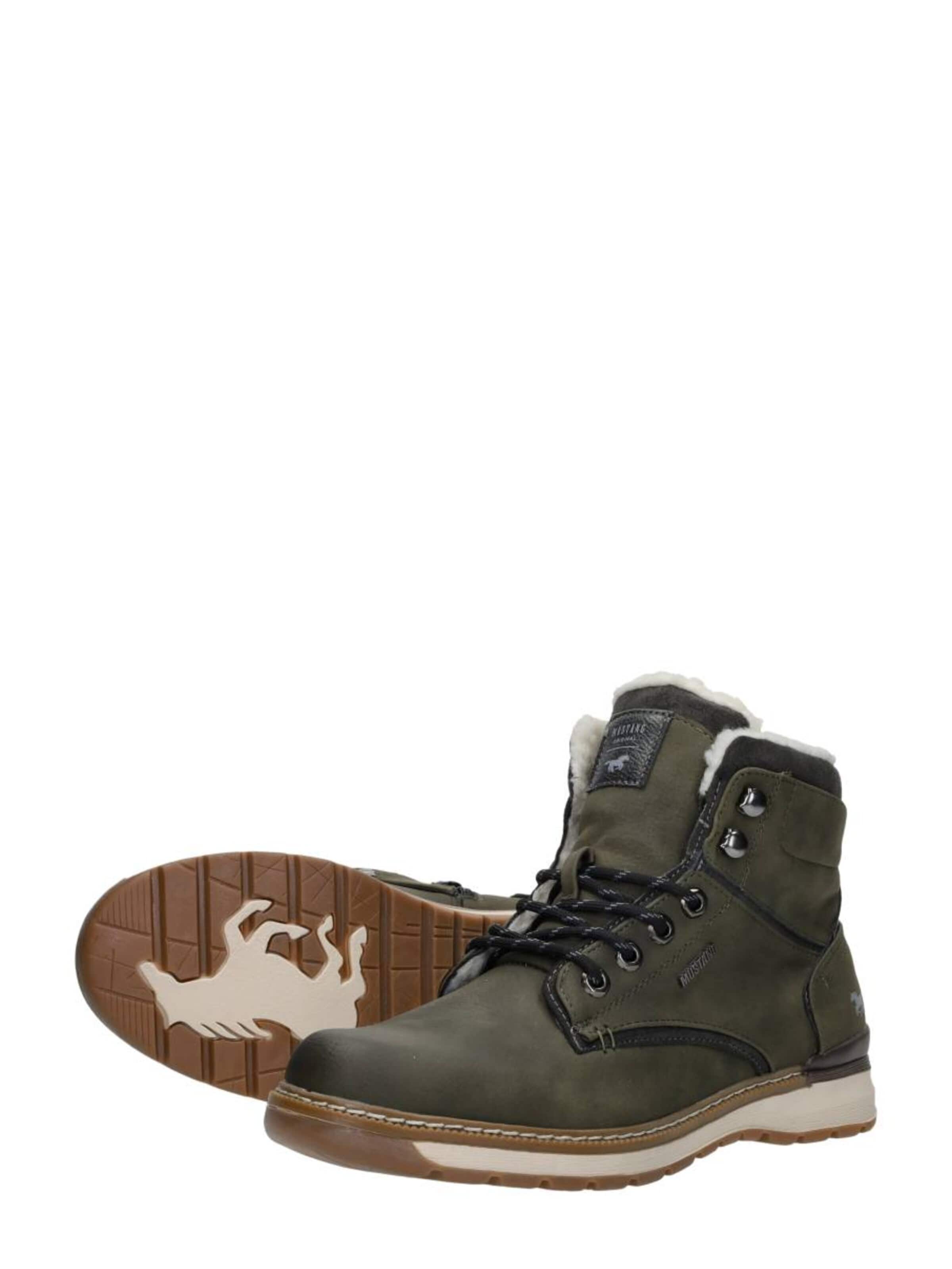 Bottes à lacets 'Veterschoenen Hoog' MUSTANG en vert