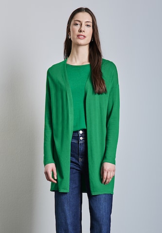 STREET ONE Langer Cardigan in Grün: Vorderseite