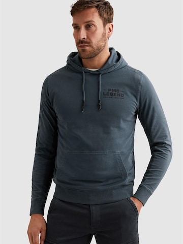 PME Legend Sweatshirt 'PME LEGEND - Hoodie with garment-dye wash and artwork'‌‌‌‌‌‌‌‌‌‌ in Blau: Vorderseite
