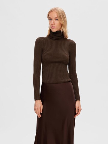 SELECTED FEMME Pullover i brun: forside