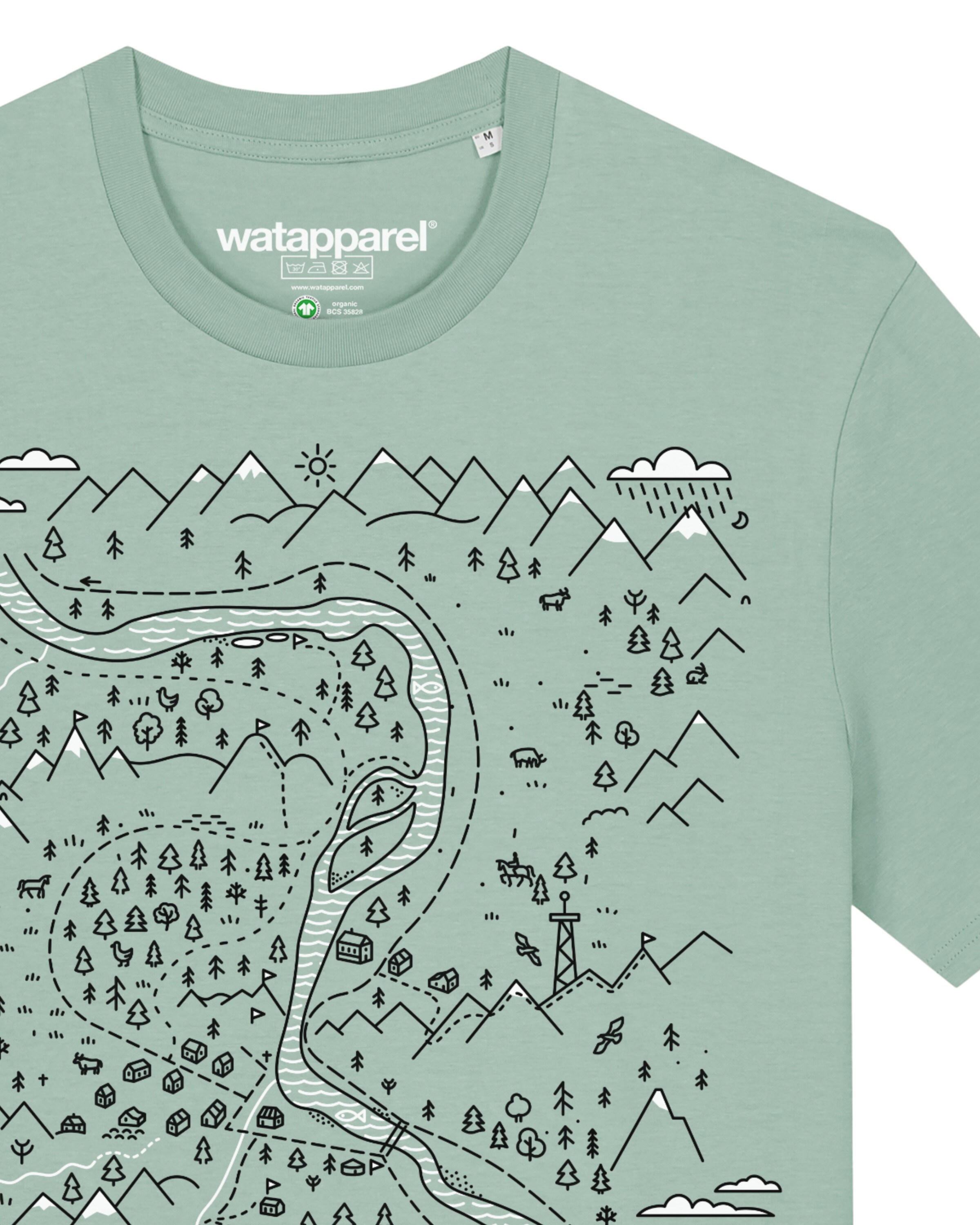 Maglietta 'Landschaft' di Watapparel in verde