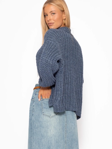 SASSYCLASSY Oversizestrickjacke in Blau