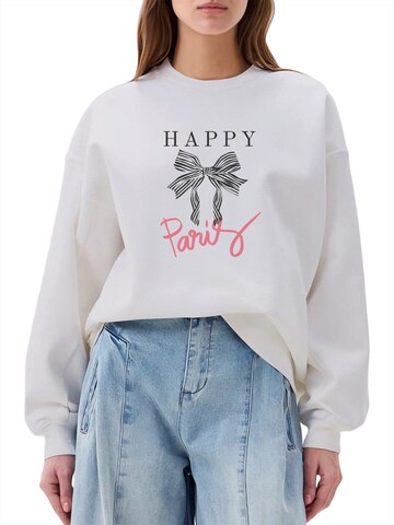 Sweat-shirt GORHEY en blanc : devant