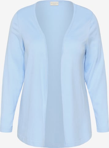 KAFFE CURVE Gebreid vest 'KCFarsia' in Blauw: voorkant