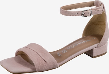 Sandale cu baretă de la TAMARIS pe roz: față