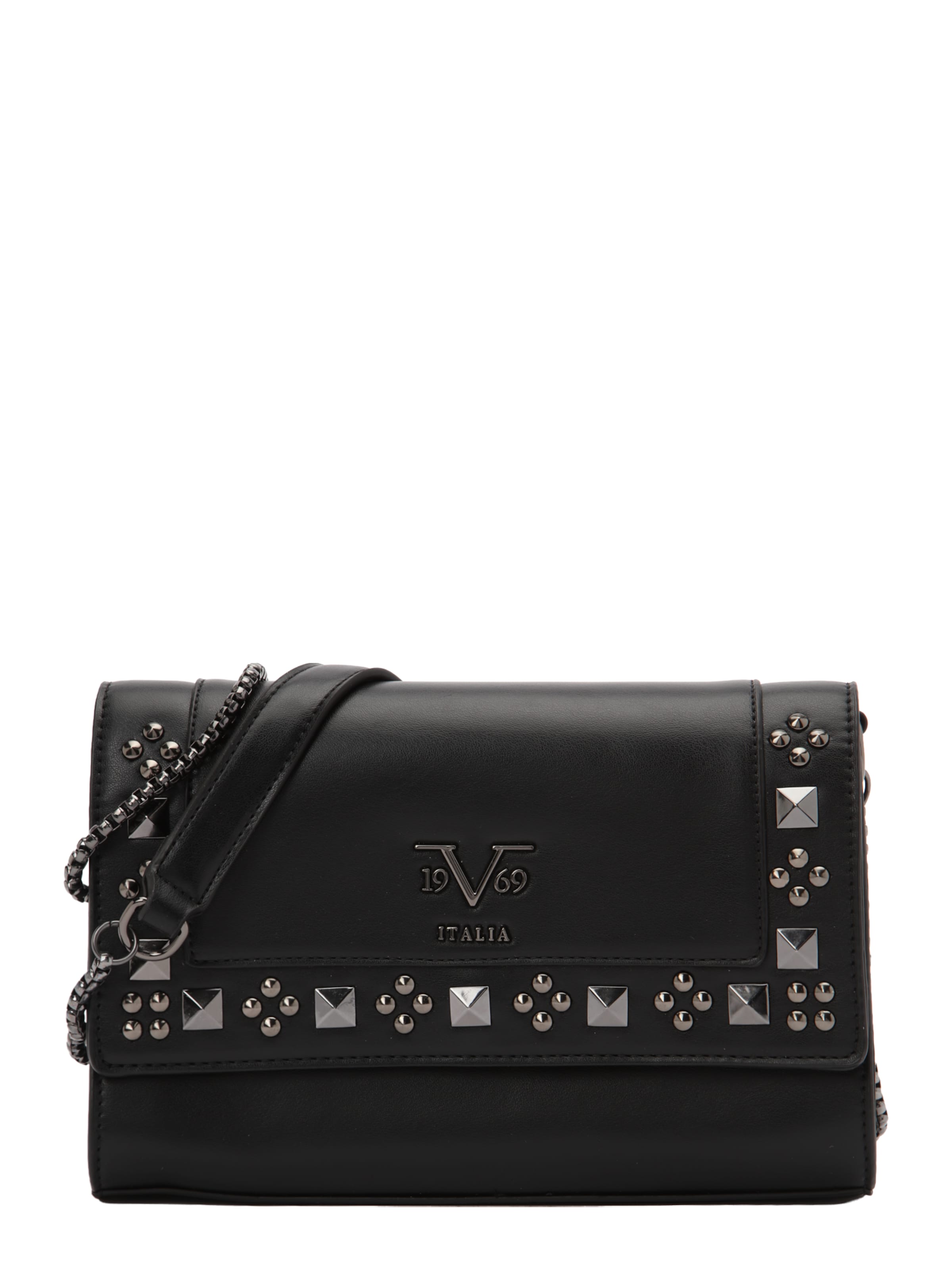 19V69 ITALIA Чанта с презрамки 'Cadenza' в черно: отпред