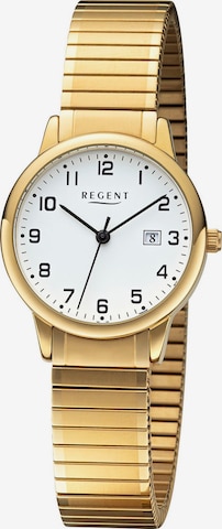 REGENT Analoguhr in Gold: Vorderseite