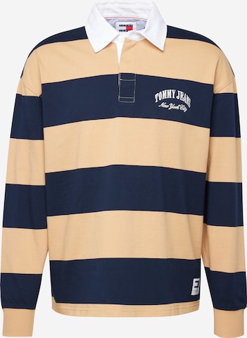 Tommy Jeans - Camiseta 'VARSITY' en beige: frente