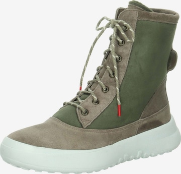 THINK! Lace-Up Ankle Boots in Green: front