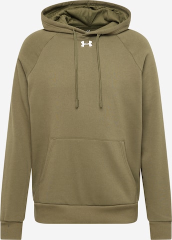 Felpa sportiva di UNDER ARMOUR in verde: frontale