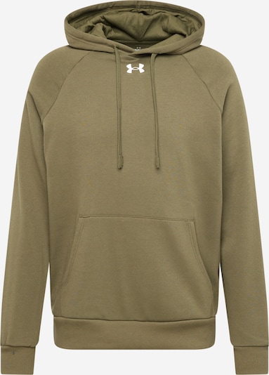 UNDER ARMOUR Sweat de sport en vert foncé / blanc, Vue avec produit