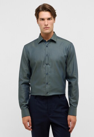 ETERNA Slim fit Zakelijk overhemd in Groen: voorkant