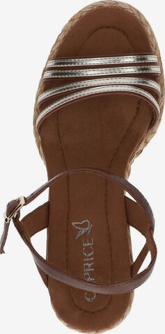 CAPRICE Sandalen met riem in Bruin