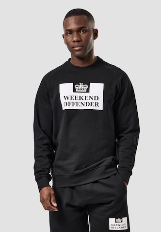 Weekend Offender Sweatshirt 'Penitentiary' in Schwarz: Vorderseite