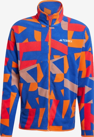 ADIDAS TERREX - Chaqueta polar funcional en azul: frente