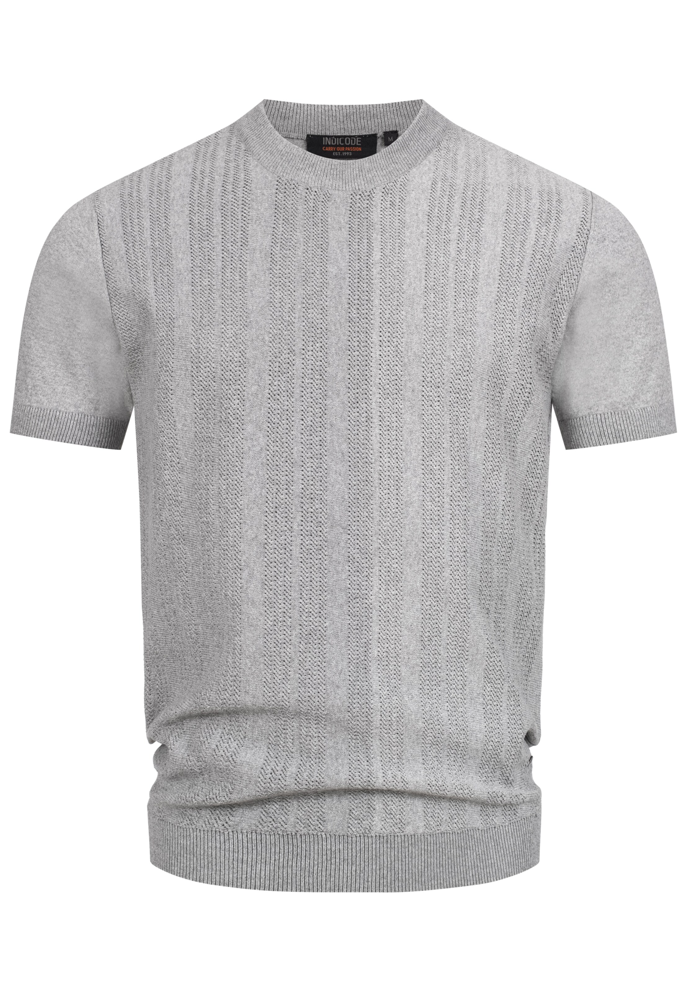 INDICODE JEANS Trui 'Varson' in Grijs: voorkant