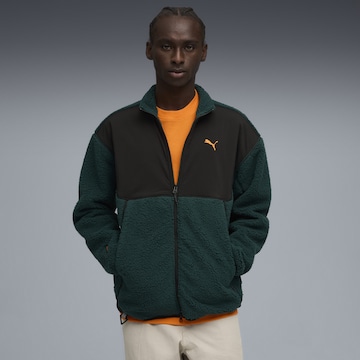 PUMA Fleece Jacket in Green: front