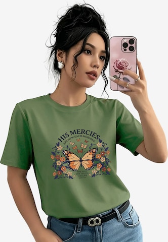 GORHEY Shirt 'Women's Summer Casual Cotton T-Shirt' in Grün: Vorderseite
