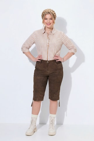 Ulla Popken Regular Hose in Braun: Vorderseite