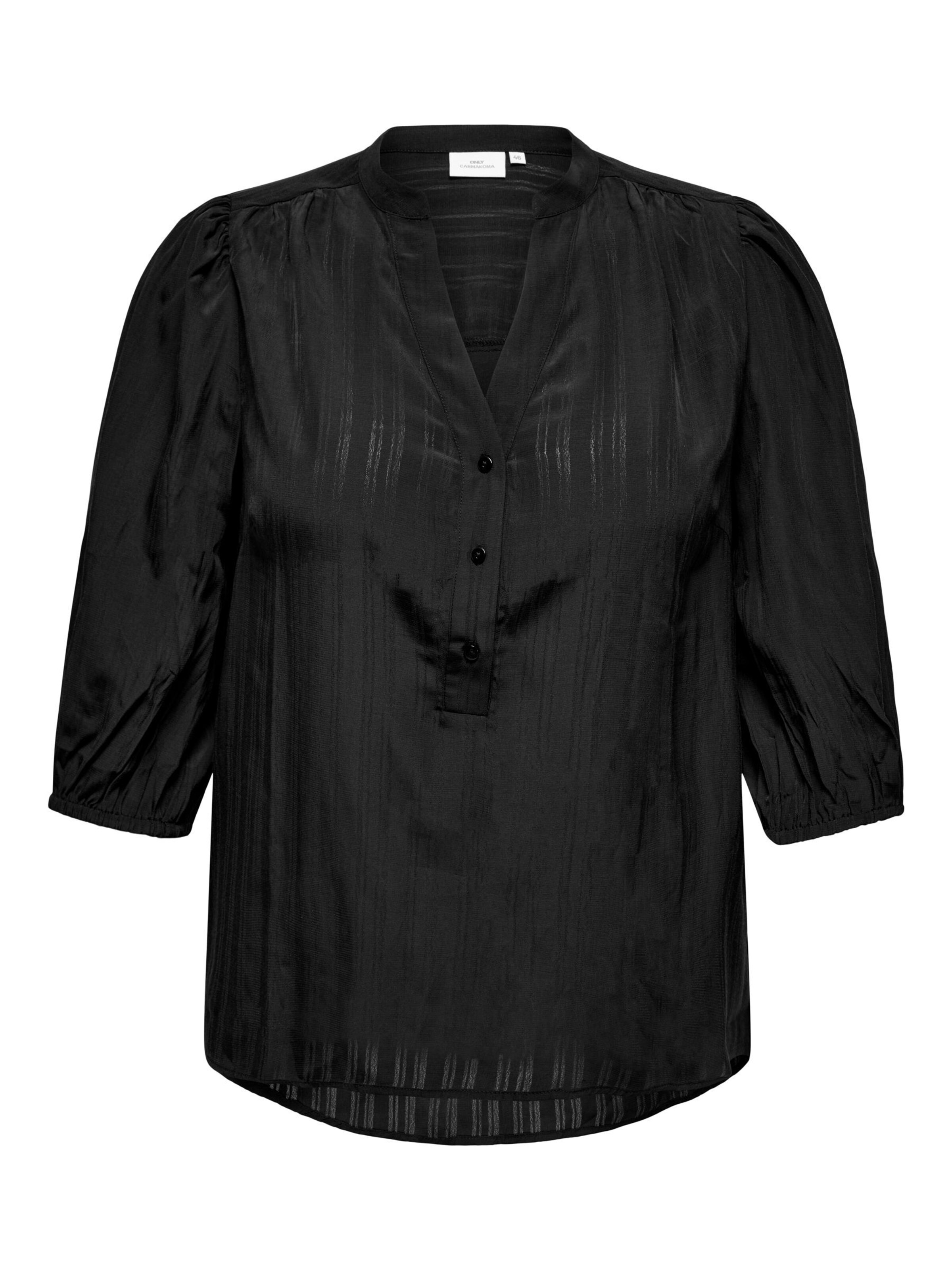 ONLY Carmakoma Bluse i sort: forside