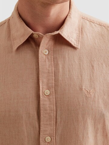 Regular fit Camicia 'Cotton/linen shirt with embroidered logo' di PME Legend in rosa