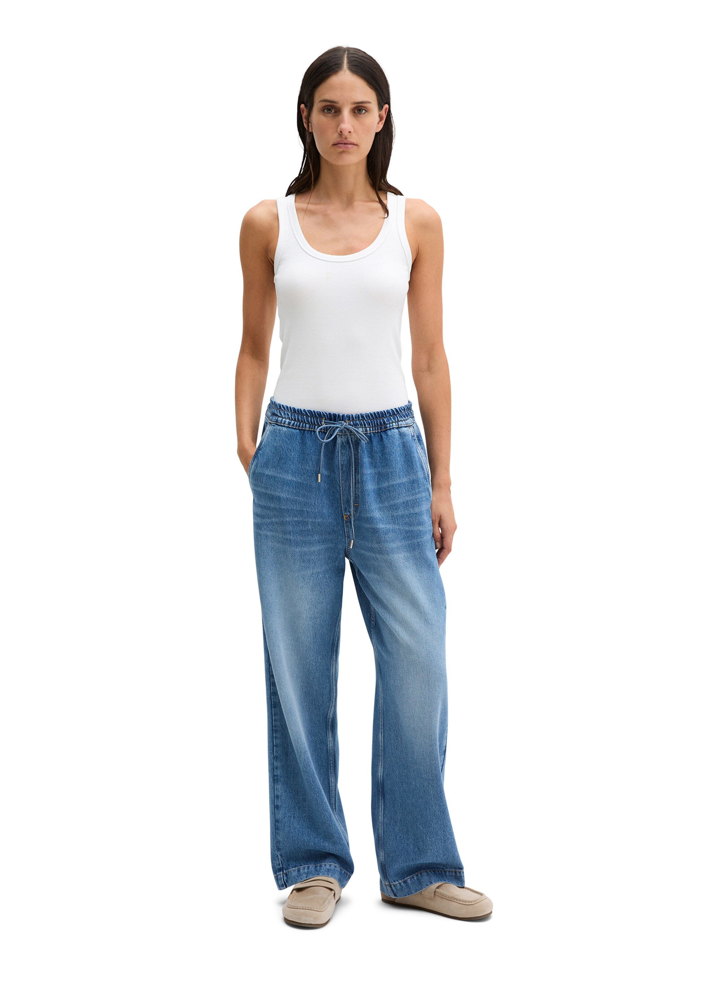 Marc O'Polo Wide Leg Jeans in Blau