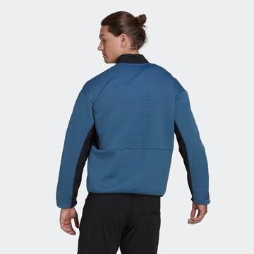 ADIDAS TERREX Athletic Fleece Jacket in Blue