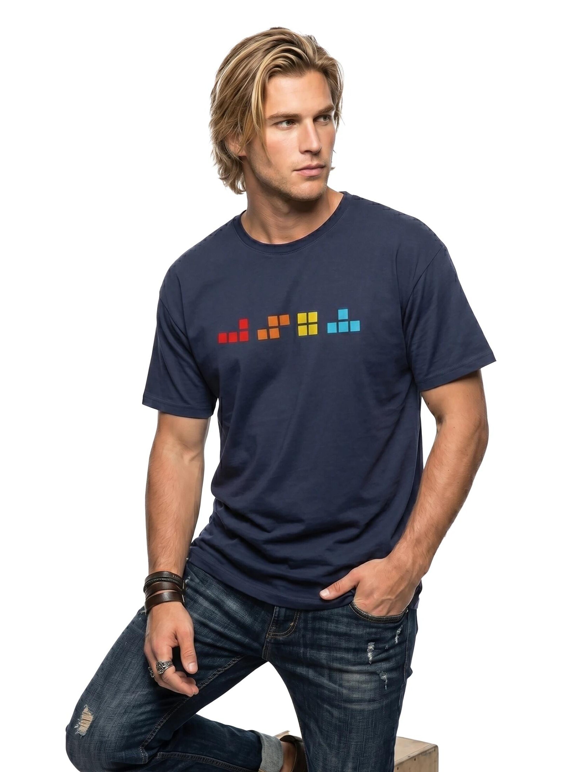 MAKAYA Shirt 'T-Elements' in Grey