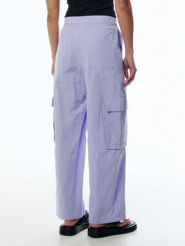 EDITED Boot cut Cargo trousers 'Nannette' in Purple