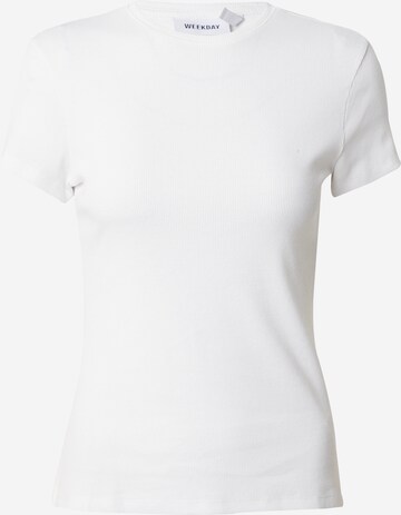 WEEKDAY T-shirt i vit: framsida