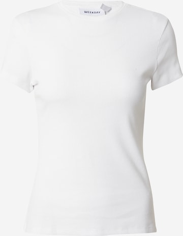 WEEKDAY Shirt in Wit: voorkant