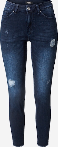 Skinny Jeans 'ONLRUSH' de la ONLY pe albastru: față