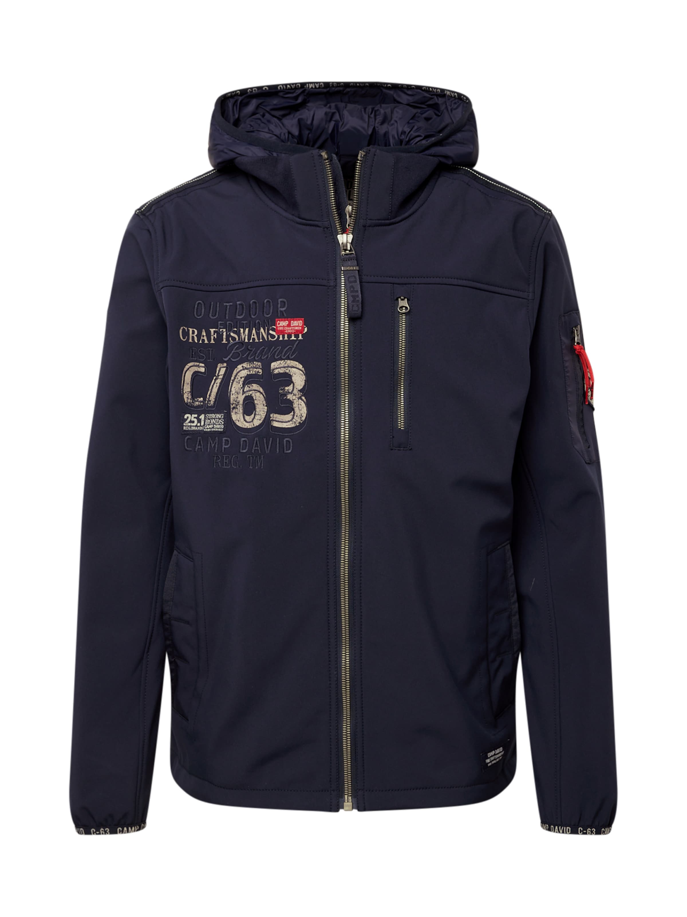 CAMP DAVID - Casaco meia-estação em azul: frente