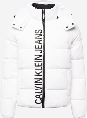 Calvin Klein Jeans Winterjas in Wit: voorkant