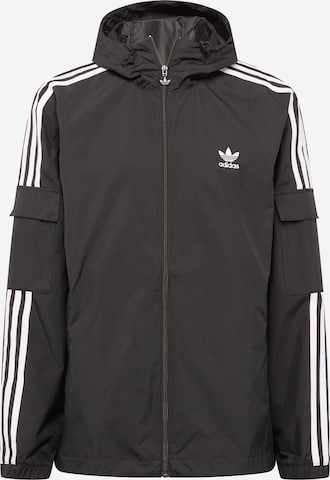 Geacă de primăvară-toamnă 'Adicolor Classics 3-Stripes ' de la ADIDAS ORIGINALS pe negru: față