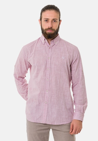 CIPO & BAXX Regular Fit Hemd in Pink: predná strana