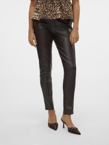 VERO MODA Skinny Leggings 'CIFF' in Bruin: voorkant