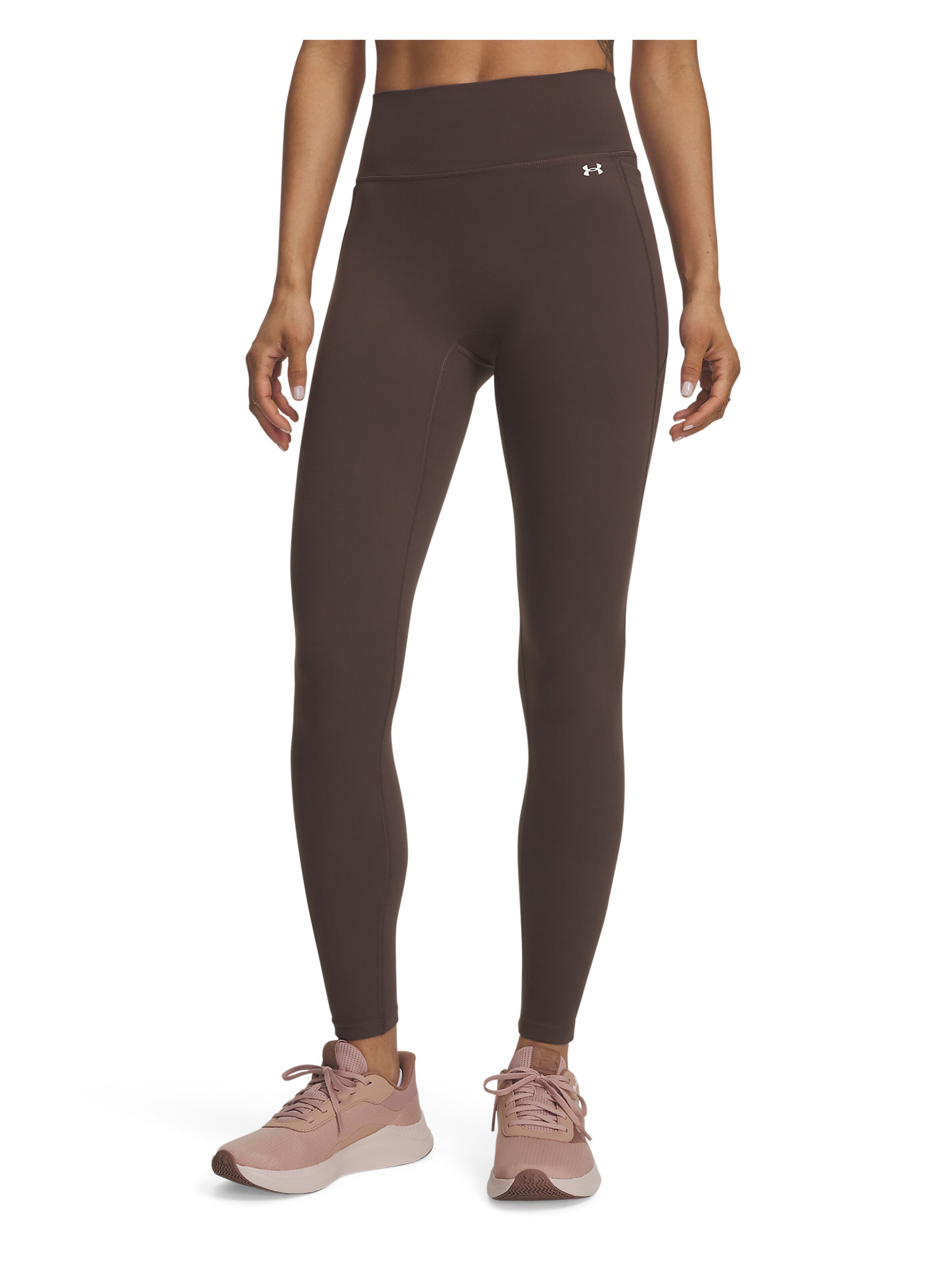 UNDER ARMOUR Skinny Sportbroek 'Motion' in Bruin: voorkant