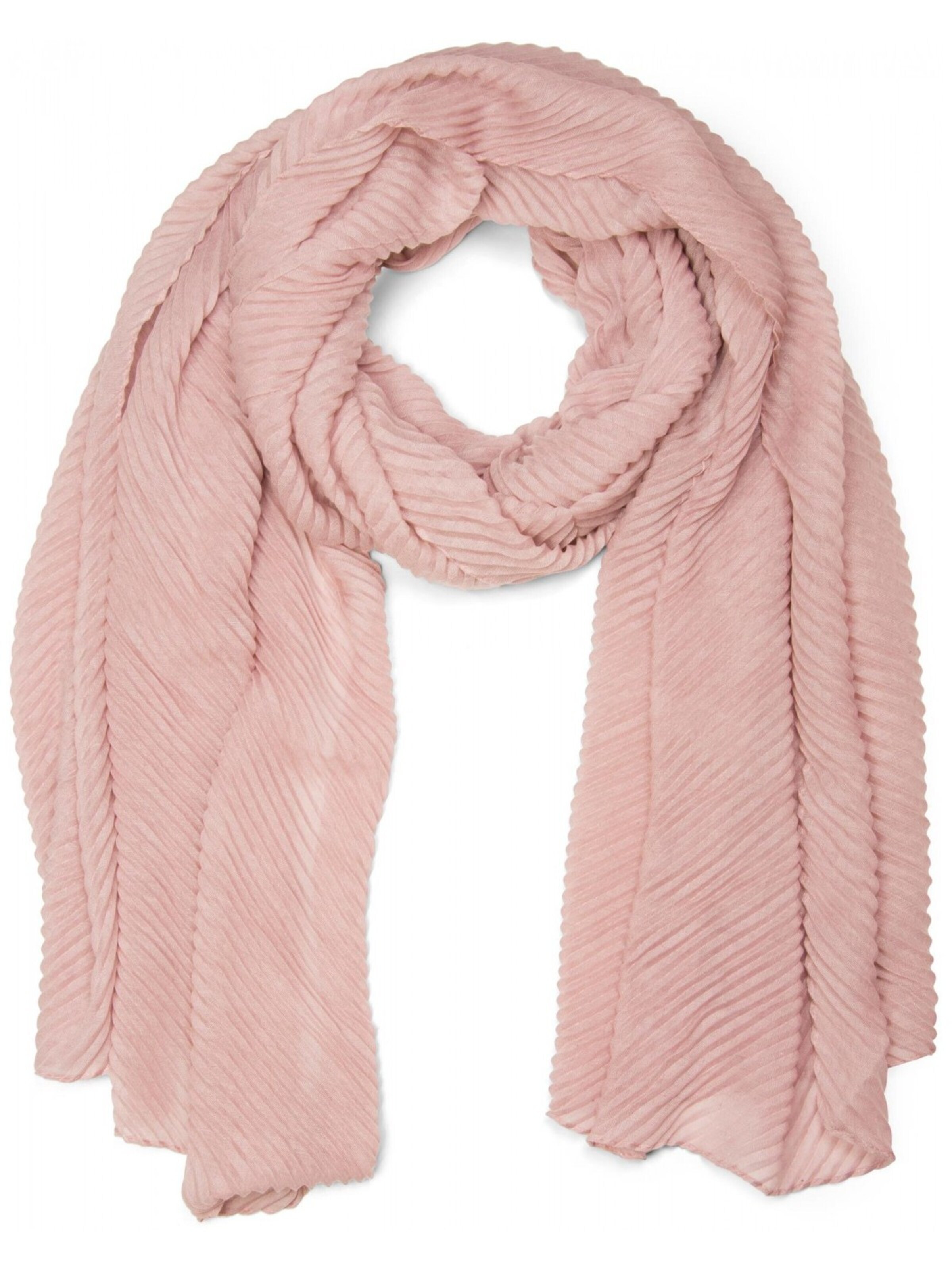 styleBREAKER Schal 'Gekreppter Unifarbener Schal'‌‌‌‌‌‌ in Pink: Vorderseite