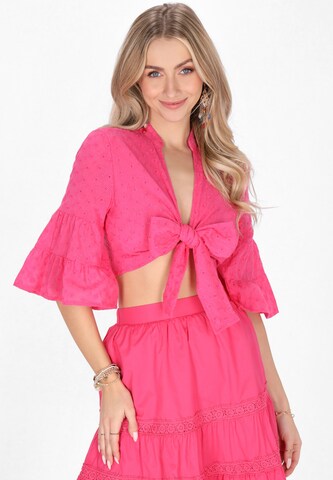 IZIA Blouse 'Festival' in Pink: front