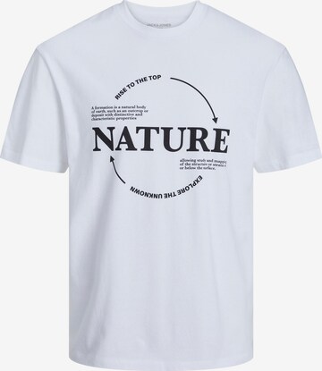 JACK & JONES Shirt 'NATURE' in Wit: voorkant