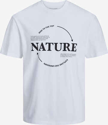 T-Shirt 'NATURE' JACK & JONES en blanc : devant