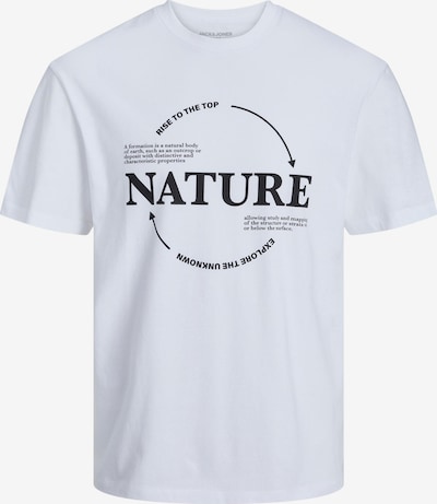 JACK & JONES Shirt 'NATURE' in de kleur Zwart / Wit, Productweergave