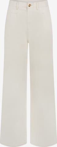 APART Loose fit Pleated Jeans in White: front