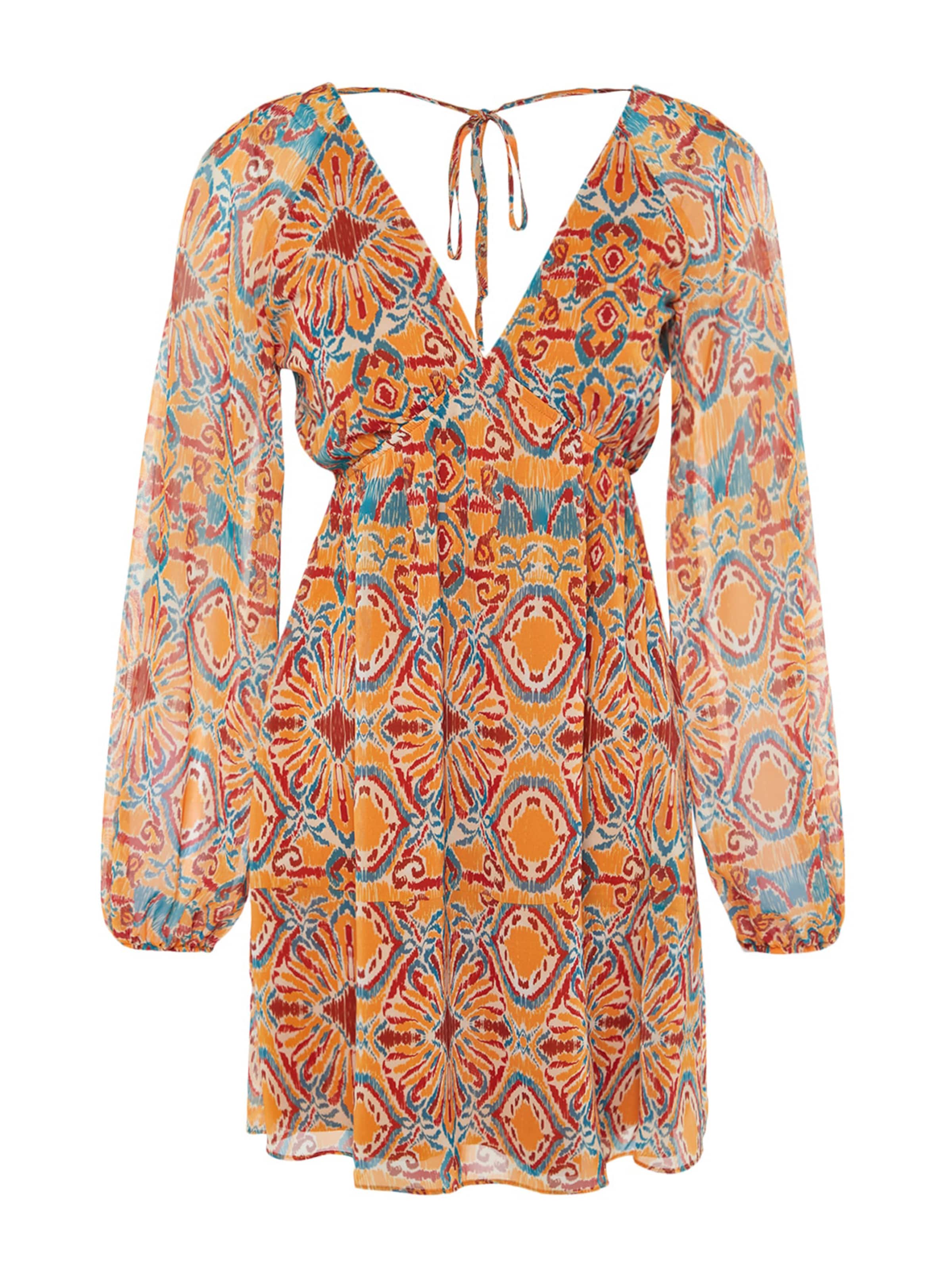 Abito Trendyol di colore petrolio / arancione / rosso scuro / bianco, Visualizzazione prodotti