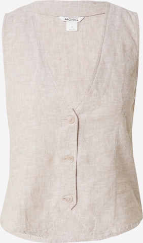 Monki Blouse 'Sabrina' in Beige: voorkant