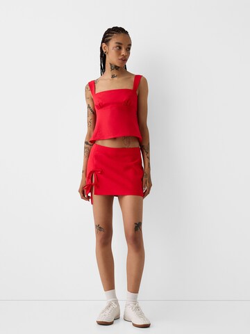 Bershka Top | rdeča barva