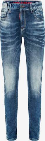 CIPO & BAXX Slimfit Jeans in Blauw: voorkant