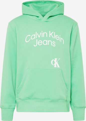 Calvin Klein Jeans Mikina - Zelená: predná strana